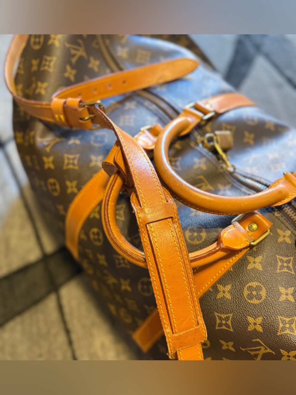 Authentic Classic Monogram Keepall 55 Bandouliere 55  travel Duffle Bag - Picture 10 of 16
